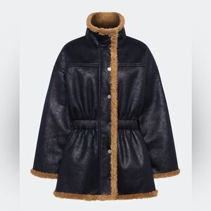 Simon Miller Yara Faux Shearling Jacket Black